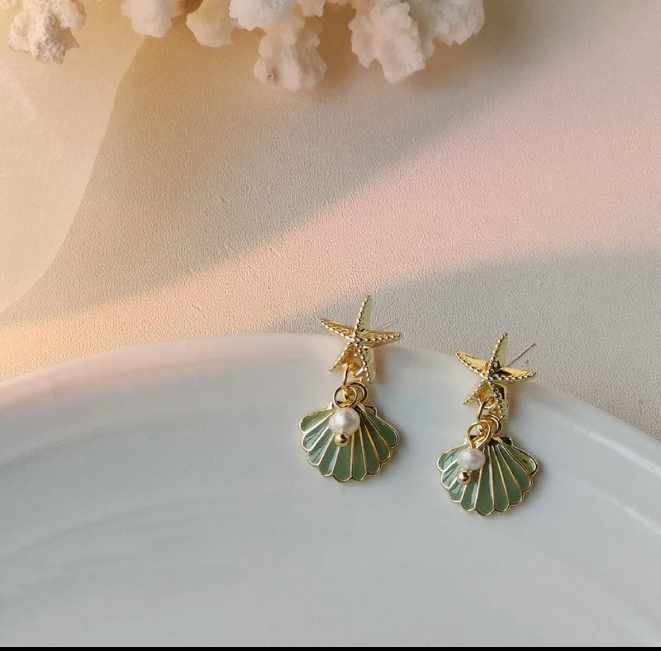Star fish design Gold Plated Anti Tarnish Earring