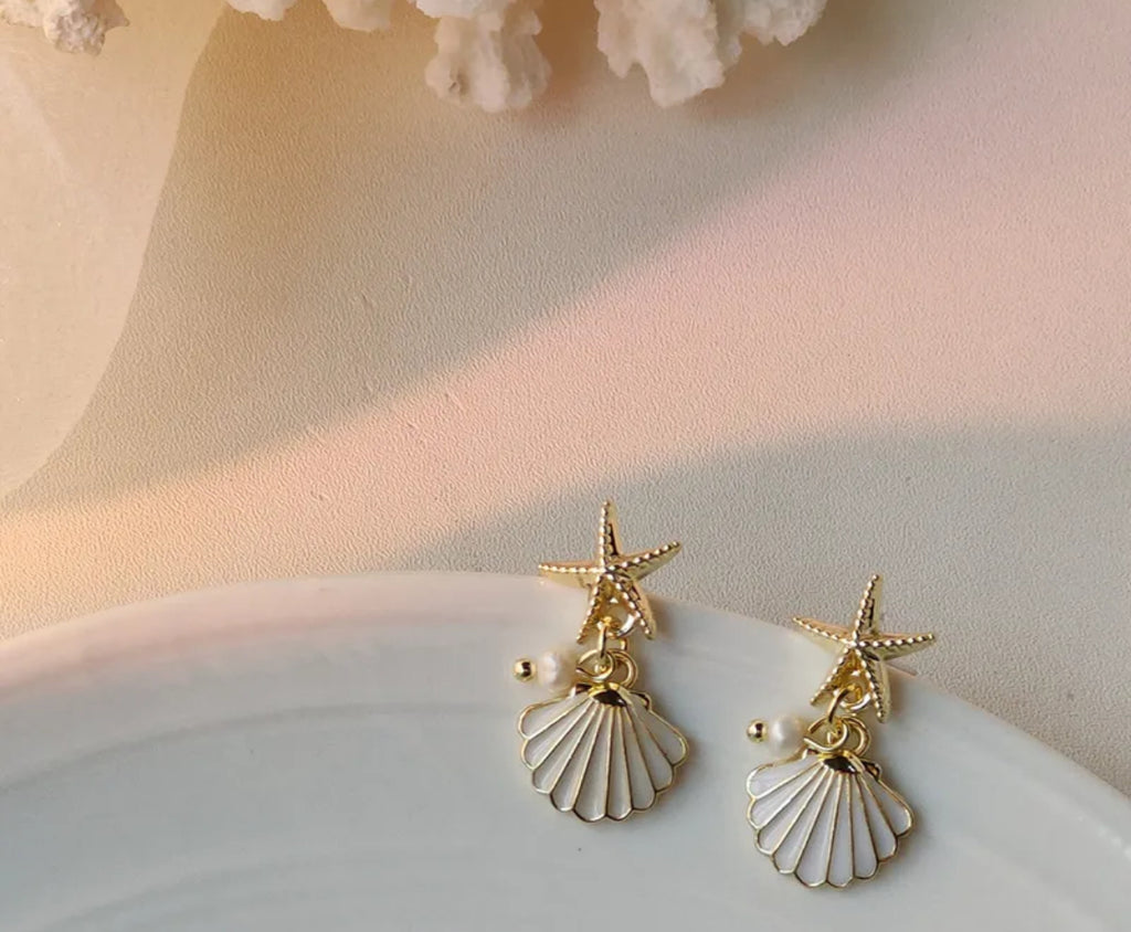 Star fish design Gold Plated Anti Tarnish Earring